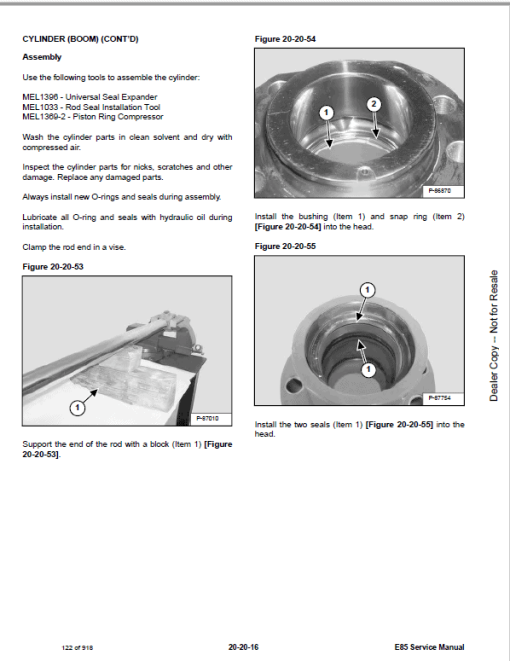 Bobcat E85 Excavator Repair Service Manual - Image 4