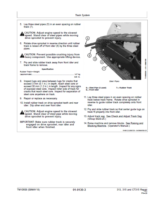 John Deere 313, 315, CT315 SkidSteer Loader Technical Manual - Image 5