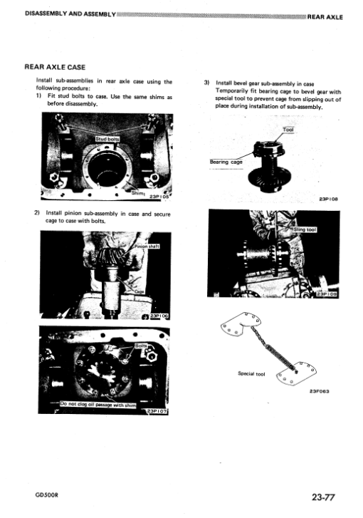 Komatsu GD500R-1 Motor Grader Service Manual - Image 4