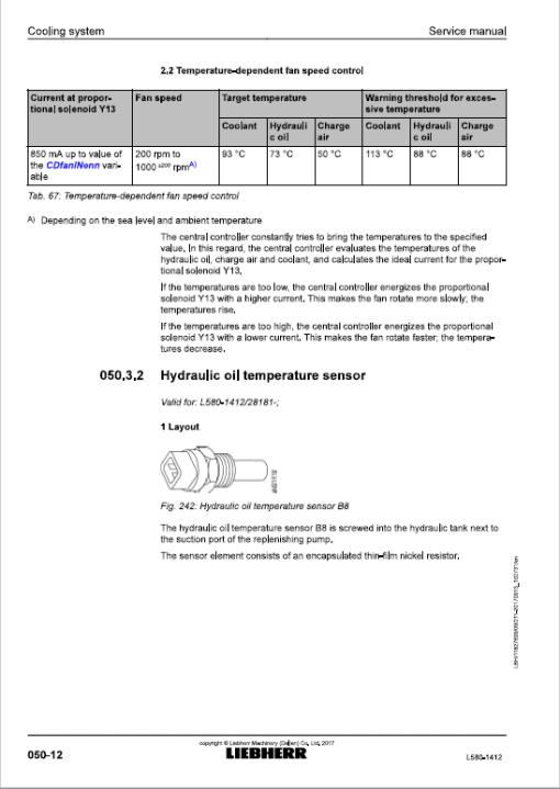 Liebherr L580 Type 1412 Wheel Loader Service Manual - Image 4