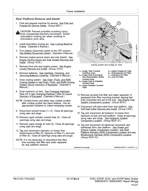 John Deere 670G, 670GP, 672G, 672GP Grader Manual (S.N 634754 - 656507 & Engines W75 & W01) - Image 4