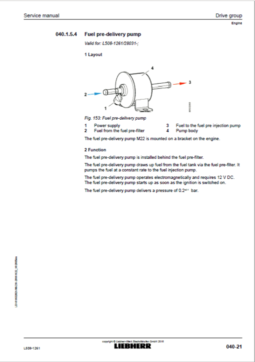 Liebherr L508 Type 1261 Wheel Loader Service Manual - Image 4