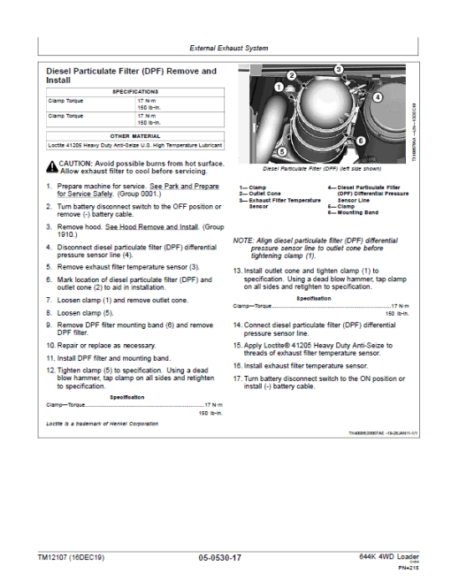 John Deere 644K 4WD Engine 6090HDW13 (iT4) Loader Technical Manual (S.N 634315 - 658064) - Image 4