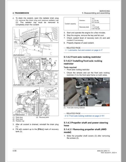 Kubota M5N-091, M5N-111 Tractor Workshop Service Repair Manual - Image 4