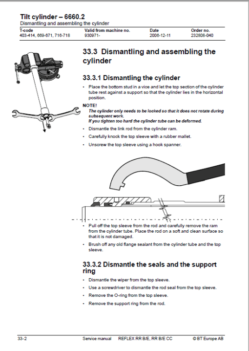 BT Reflex RR BE, RR BE CC Reach Trucks Service Manual - Image 4