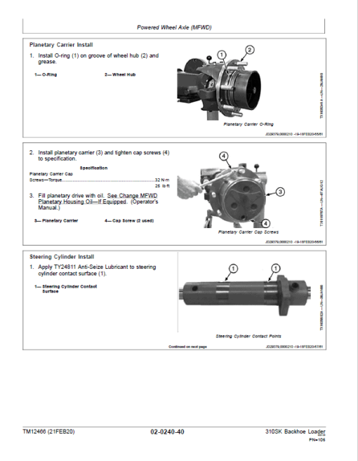 John Deere 310SK Backhoe Loader Repair Technical Manual (S.N after C219607 & D219607 - ) - Image 4