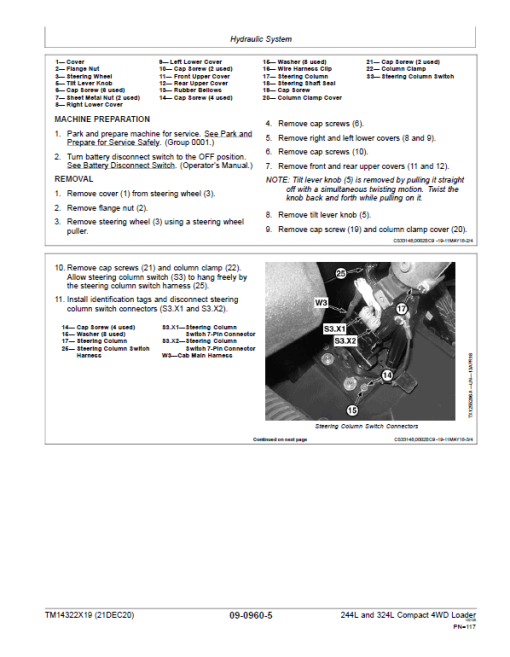 John Deere 244L, 324L Compact 4WD Loader Repair Technical Manual (S.N after B047716 - ) - Image 3