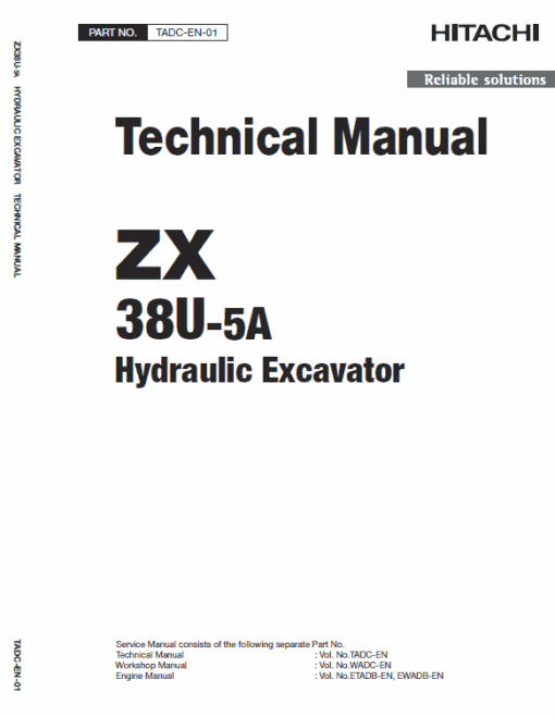 Hitachi ZX38U-5A  Excavator Service Repair Manual - Image 7