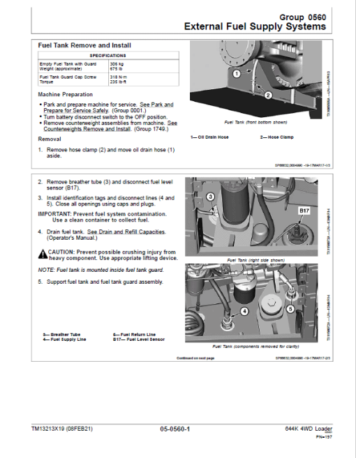 John Deere 644K 4WD Loader Technical Manual (S.N. after C000001 & D000001 - ) - Image 4