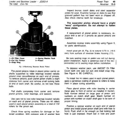 John Deere 302A Backhoe Loader Repair Technical Manual (TM1090) - Image 5