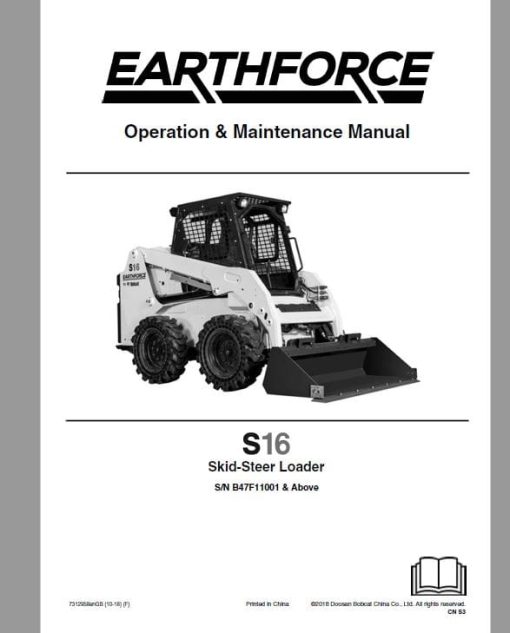 Bobcat Earthforce S16, S18 Skid-Steer Loader Service Repair Manual - Image 5