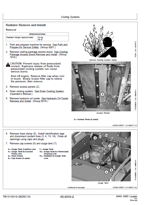 John Deere 644K 4WD Loader Technical Manual (S.N. after C658218 & D658218 - ) - Image 4