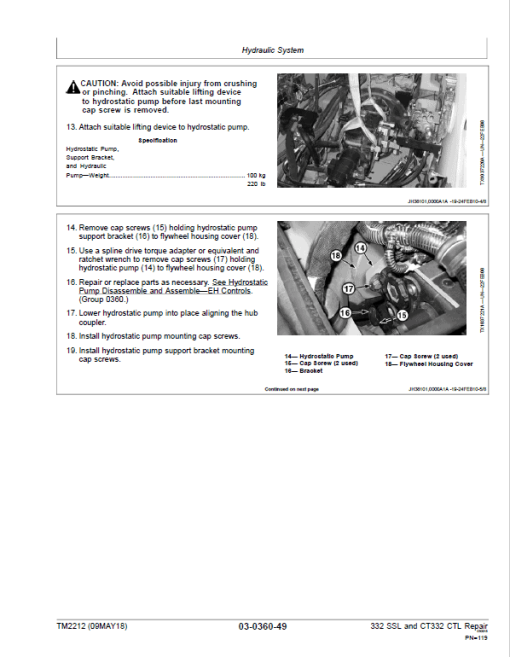 John Deere 332, CT332 SkidSteer Loader Repair Technical Manual - Image 4