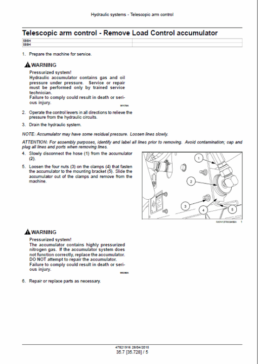 Case 586H, 588H Forklift Service Manual - Image 4