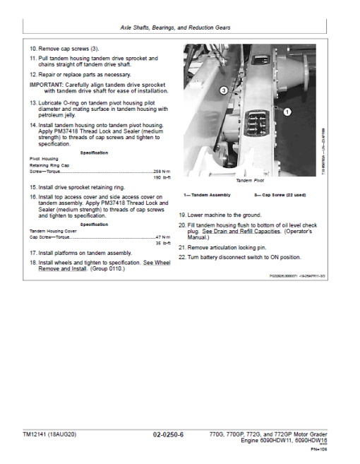 John Deere 770G, 770GP, 772G, 772GP Grader Manual (S.N 634754 - 656507 & Engines W11, W16) - Image 4