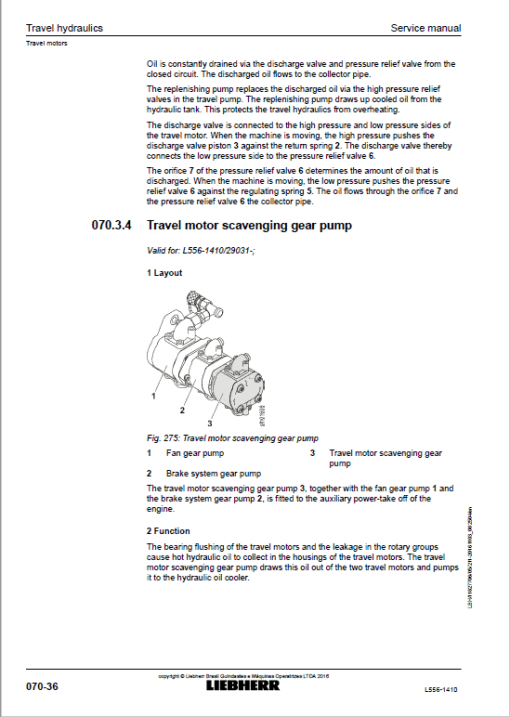 Liebherr L556 Type 1410 Wheel Loader Service Manual - Image 4