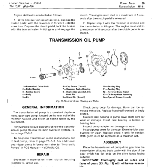 John Deere 410 Backhoe Loader Technical Manual (TM1037 and TM4290) - Image 5