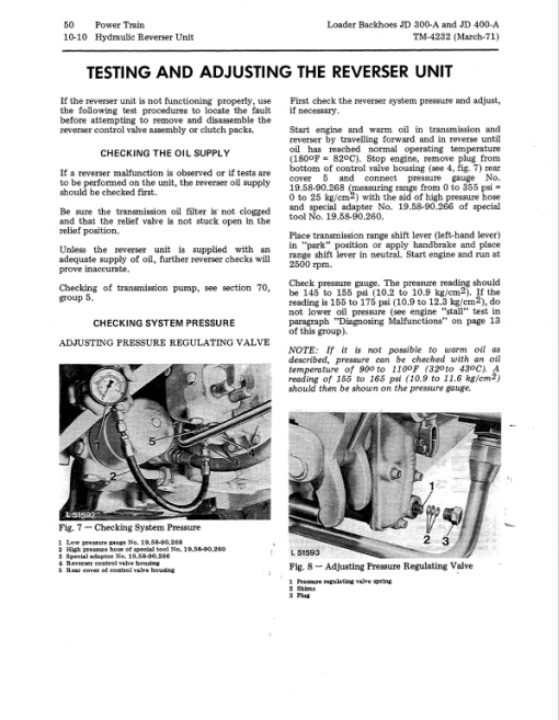 John Deere 300A, 400A Backhoe Loader Repair Technical Manual - Image 4