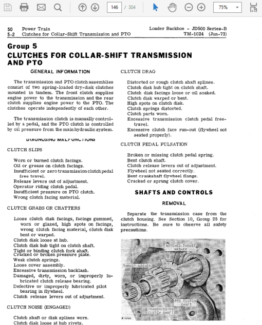 John Deere 500B Backhoe Loader Repair Technical Manual (TM1024) - Image 5