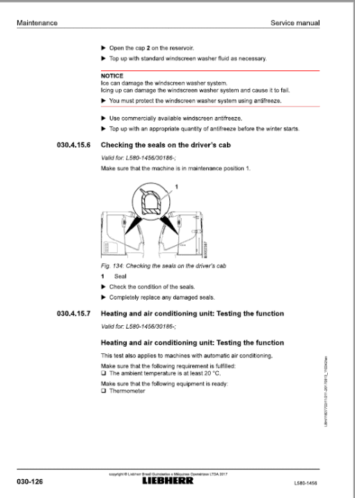 Liebherr L580 Type 1456 Wheel Loader Service Manual - Image 4