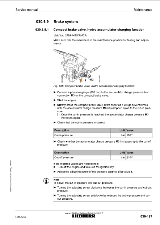 Liebherr L580 Type 1495 Wheel Loader Service Manual - Image 4