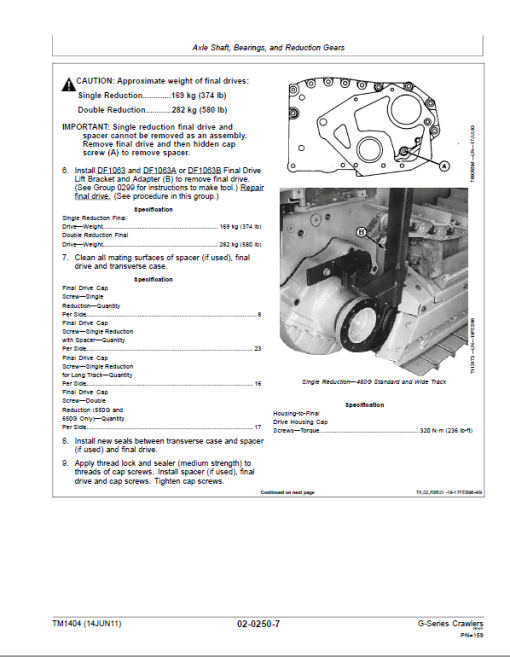 John Deere 450G, 455G, 550G, 555G, 650G Crawler Loader Technical Manual - Image 2