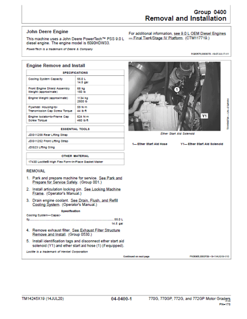 John Deere 770G, 770GP, 772G, 772GP Grader Technical Manual (S.N F680878 & L700954 - ) - Image 4