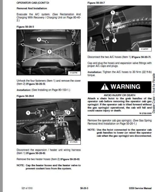 Bobcat S550 Skid-Steer Loader Service Repair Manual - Image 4