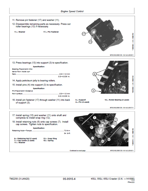 John Deere 450J, 550J, 650J Crawler Dozer Technical Manual (SN. before 141666) - Image 4