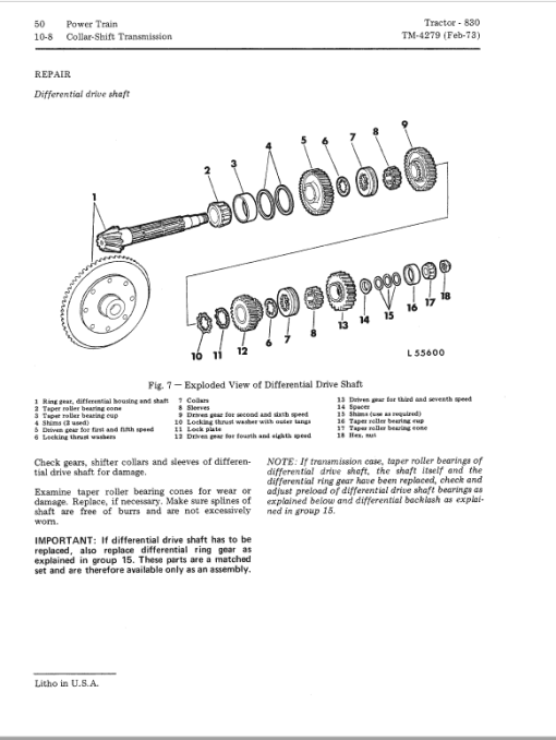 John Deere 830 Utility Tractor Repair Technical Manual - Image 4