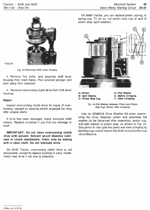 John Deere 8430, 8630 Tractor Repair Technical Manual (TM1143) - Image 4