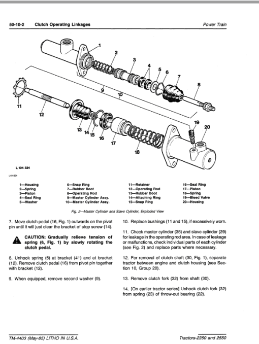 John Deere 2350, 2550 Tractors Repair Technical Manual - Image 4