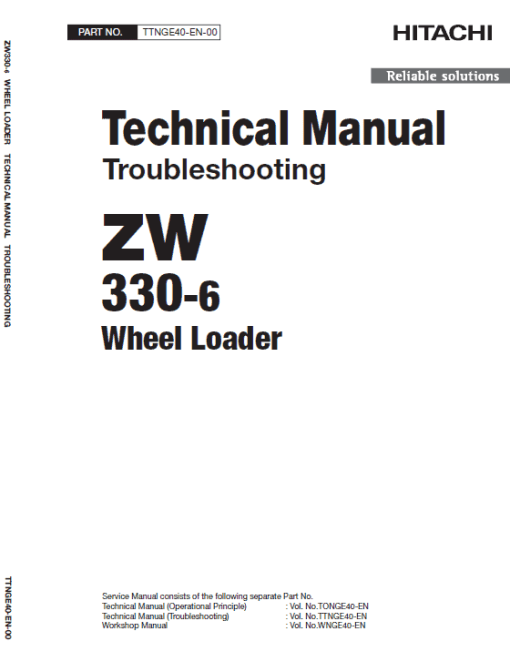 Hitachi ZW330, ZW330-6 Wheel Loader Service Repair Manual - Image 4