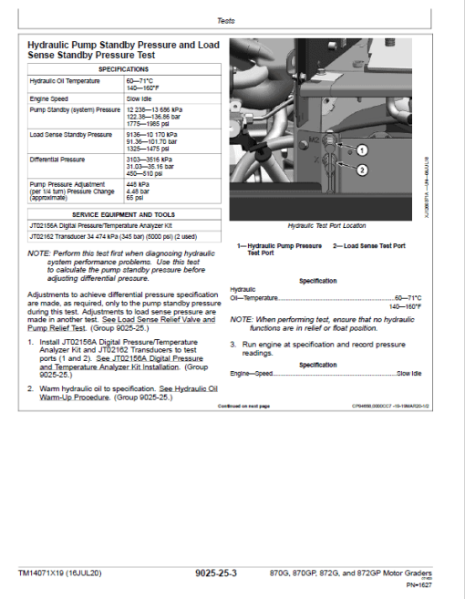 John Deere 870G, 870GP, 872G, 872GP Grader Technical Manual (S.N F678818 - F680877) - Image 4