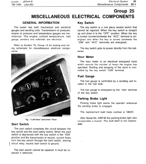 John Deere 544B Loader Repair Technical Manual (TM1094 and TM3202) - Image 5