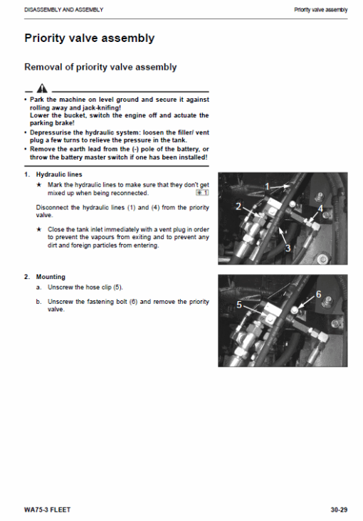 Komatsu WA75-3 Wheel Loader Service Manual - Image 5