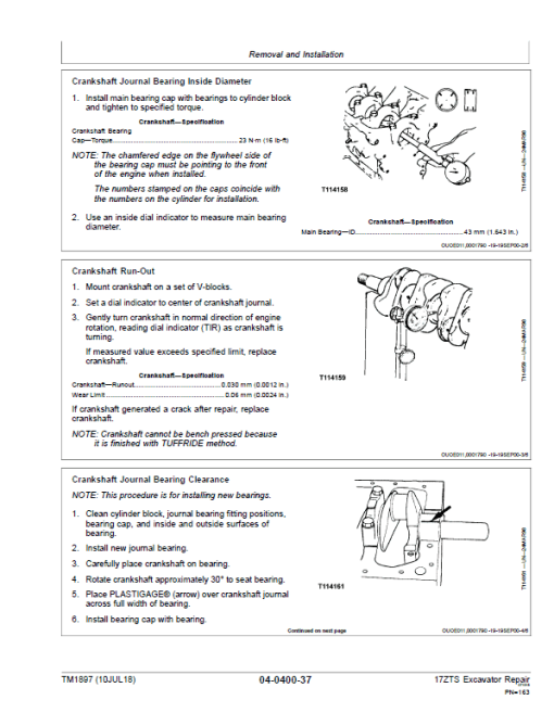 John Deere 17ZTS Excavator Repair Technical Manual - Image 4