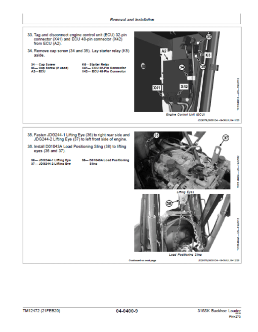 John Deere 315SK Backhoe Loader Repair Technical Manual (S.N after C229820 & D219607 - ) - Image 4