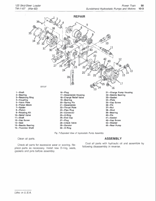 John Deere 125 Skid-Steer Loader Repair Technical Manual - Image 4