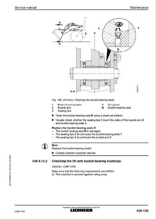 Liebherr L586 Type 1334 Wheel Loader Service Manual - Image 4