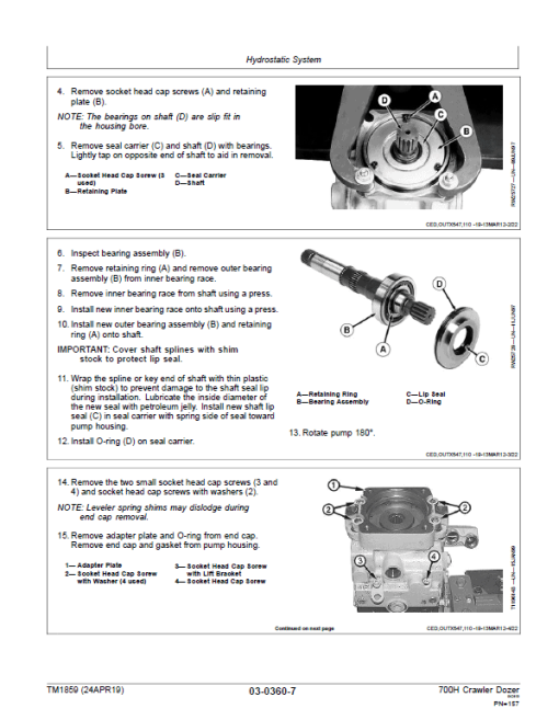 John Deere 700H Crawler Dozer Technical Manual (TM1858 and TM1859) - Image 4