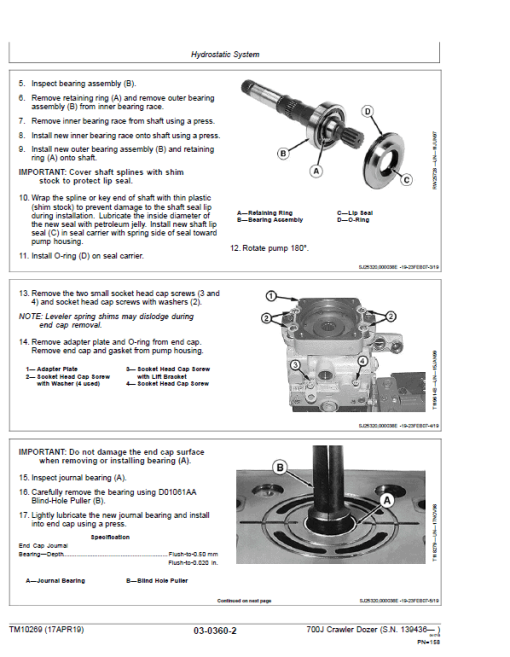 John Deere 700J Crawler Dozer Technical Manual (SN. from 139436) - Image 4