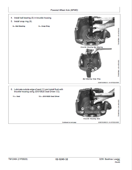 John Deere 325K Backhoe Loader Repair Technical Manual (S.N C219607 - C235588) - Image 4