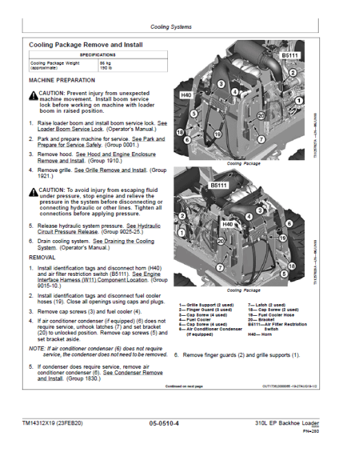 John Deere 310L EP Backhoe Loader Technical Manual (S.N G329328 - G390995) - Image 4