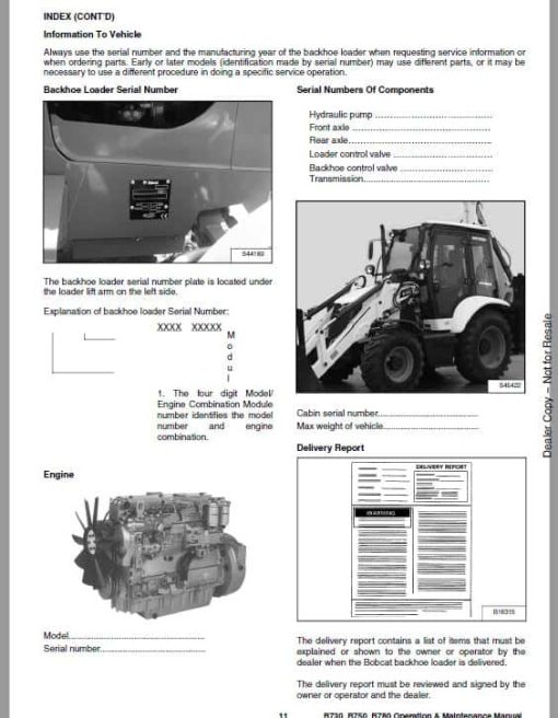 Bobcat B730, B750, B780 Loader Service Repair Manual - Image 4