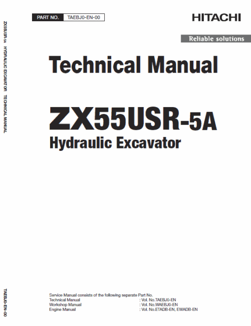 Hitachi ZX55USR-5A Excavator Service Repair Manual - Image 2