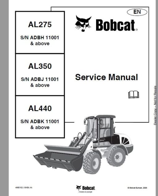 Bobcat AL275, AL350, AL440 Loader Service Repair Manual - Image 4