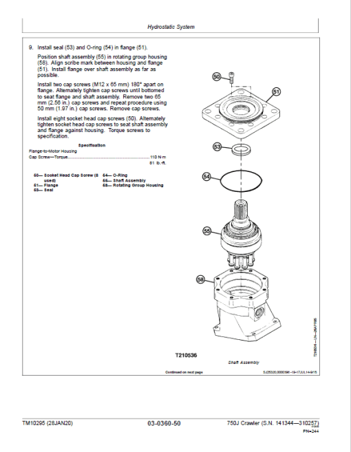 John Deere 750J Crawler Dozer Technical Manual (SN. from D141344-D219962) - Image 3