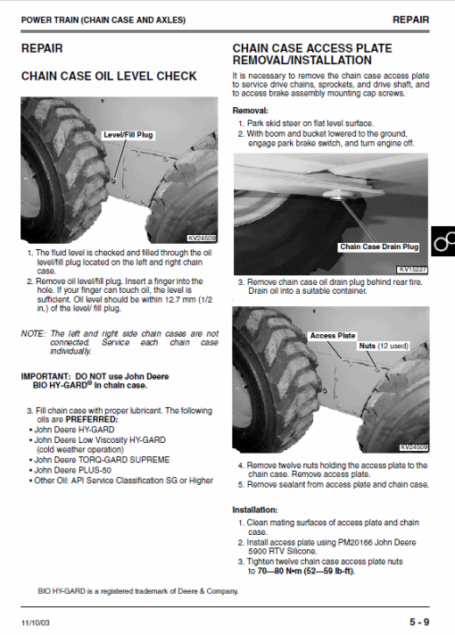 John Deere 260, 270 Skid-Steer Loader Technical Manual (TM1780) - Image 4