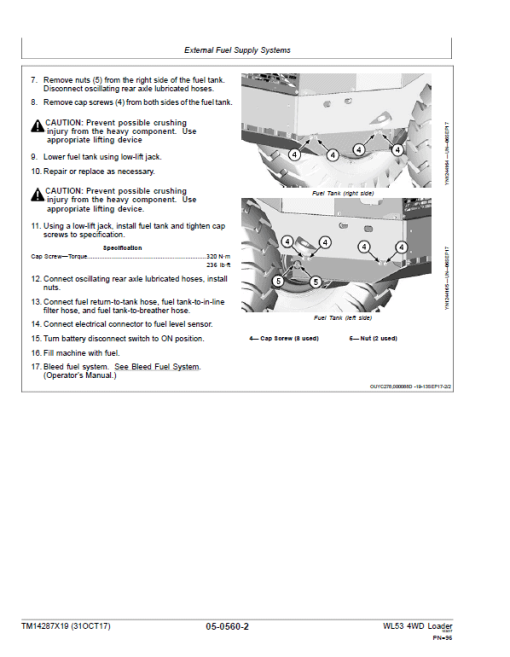 John Deere WL53 4WD Loader Repair Technical Manual (S.N after D100080 - ) - Image 4